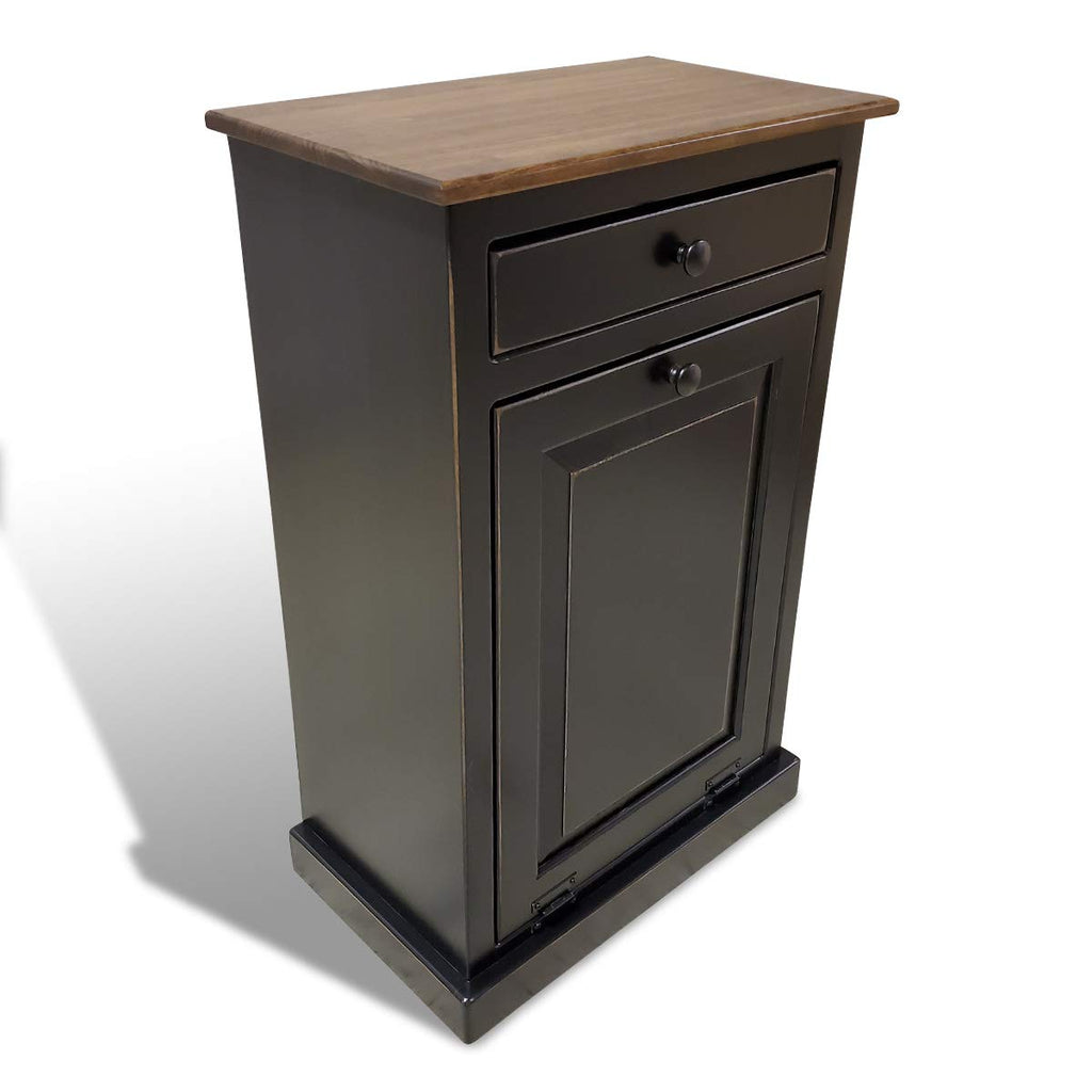 Mocha Wooden Pull Out Trash Can Cabinet H20732