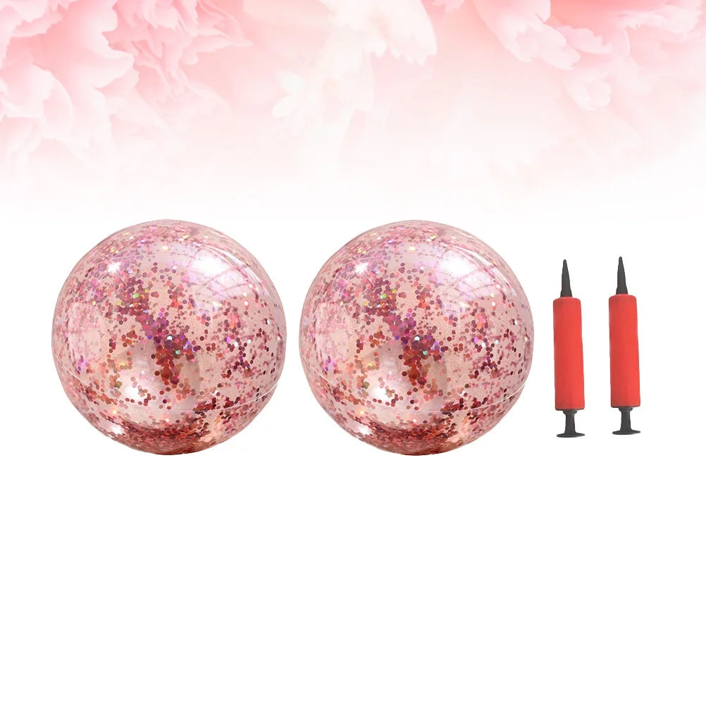 4 Pcs 40CM/60CM Glitter Ball and Pump Set J259