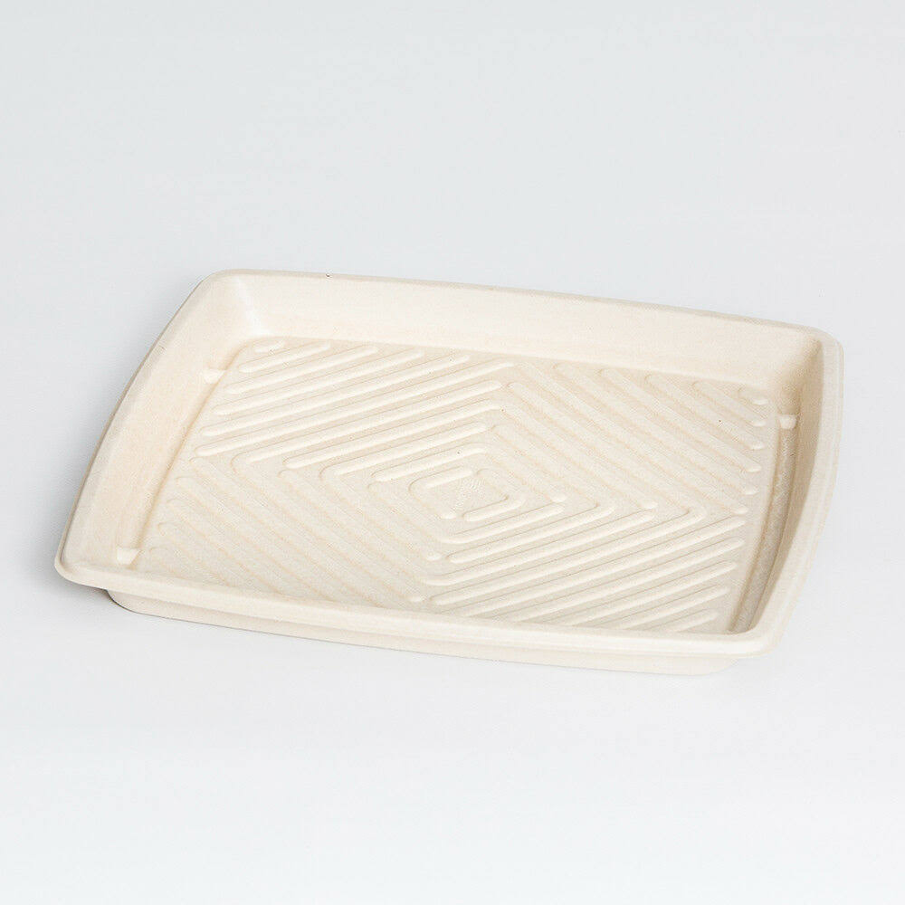 Beige 14 x 14 inch Square Food Platter Tray, 25/Case L37709