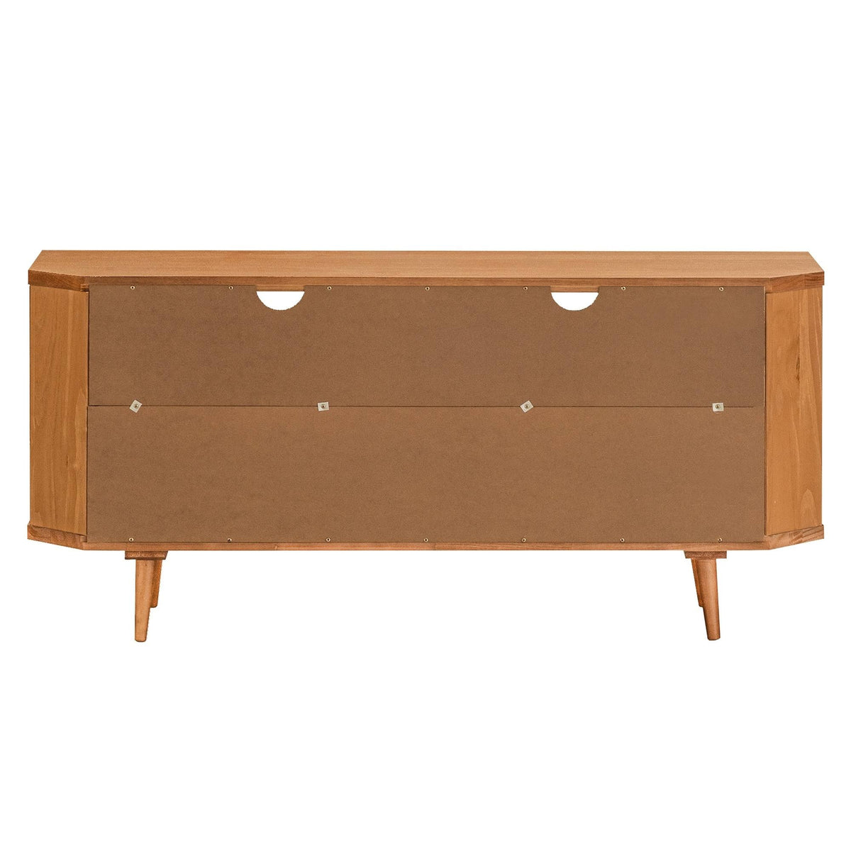 Walnut Mid-Century Corner TV Console F439