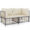 Sectional Corner Sofa with Cushions 2 pcs Poly Rattan V527077