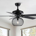 50 Inch Black Industrial Ceiling Fan with Remote Z2466