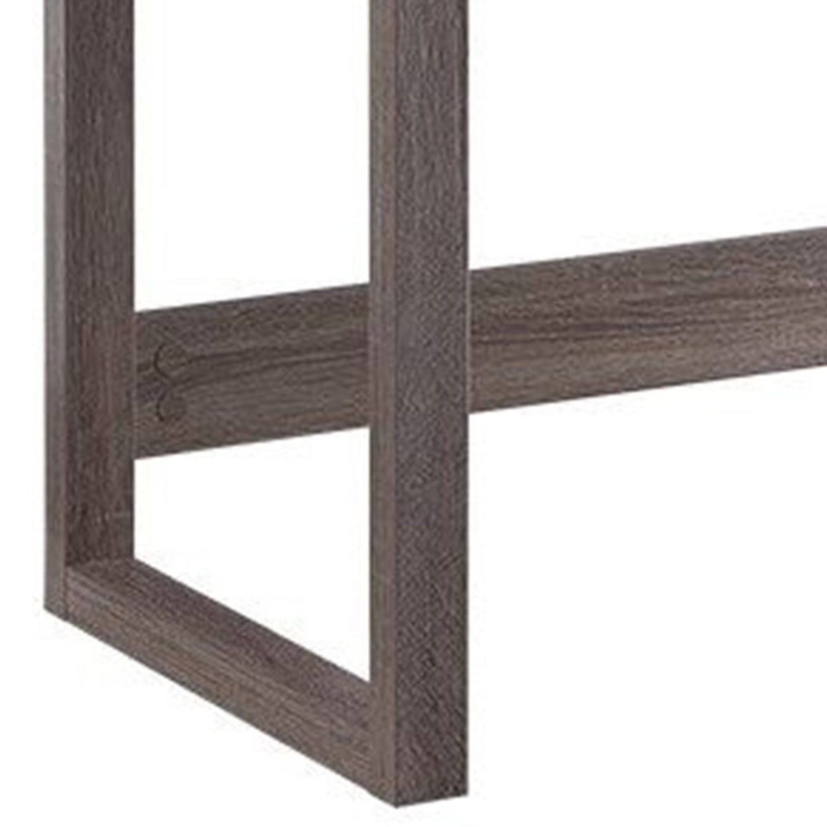 Ivory and Brown 2 Drawer Wooden Desk with Sled Base G579