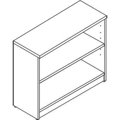 Med Cherry Two-Shelf Bookcase L3719
