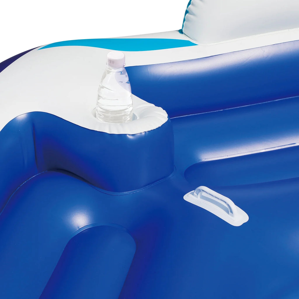 Inflatable 6 Person Party Pad Pool Float with Cupholders M870896