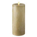 9x22 Chalky Light Taupe LED Pillar Candle with Timer T530071