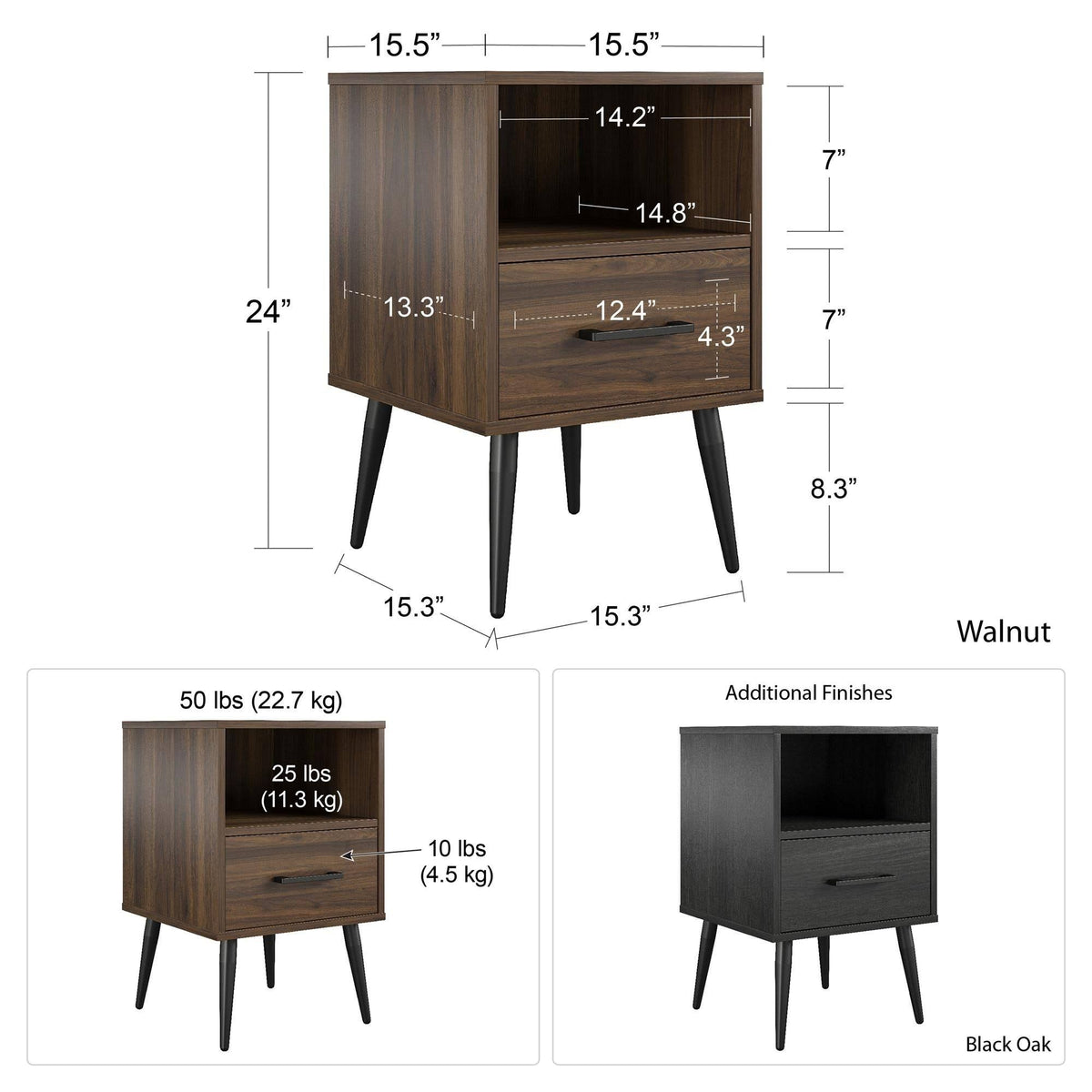 Walnut End Table T44666