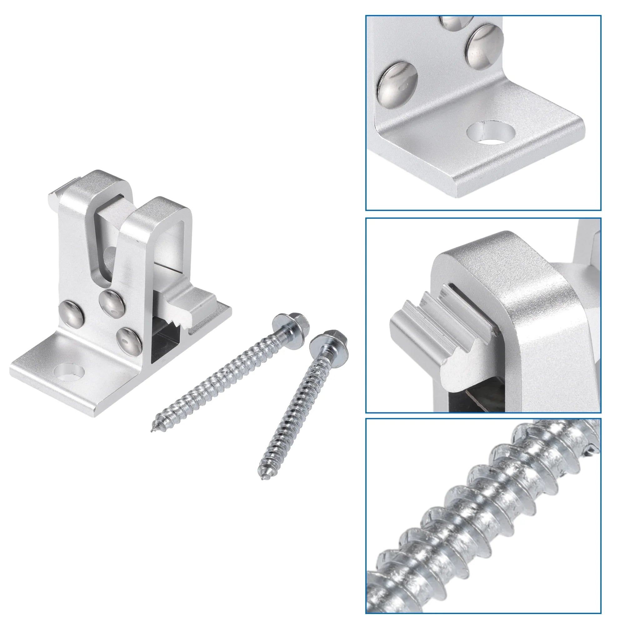 Silver Tone Universal Awning Bracket Base B7209