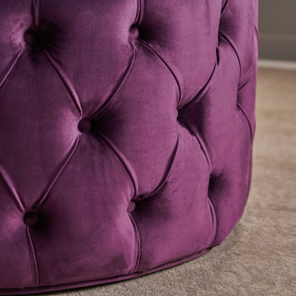 Purple Velvet Ottoman V292813