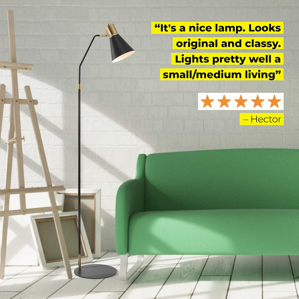Gold Metal LED Task Floor Lamp D907395