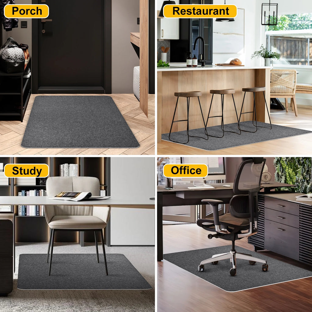 Office Chair Mat for Carpet 55"x35" Hardwood Floor Protector Mat W76793