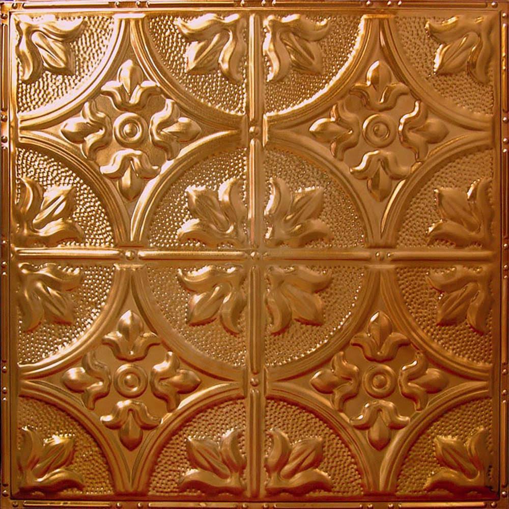 Rustic Copper 24-in x 24-in 5-Pack Metal Ceiling Tiles F91018