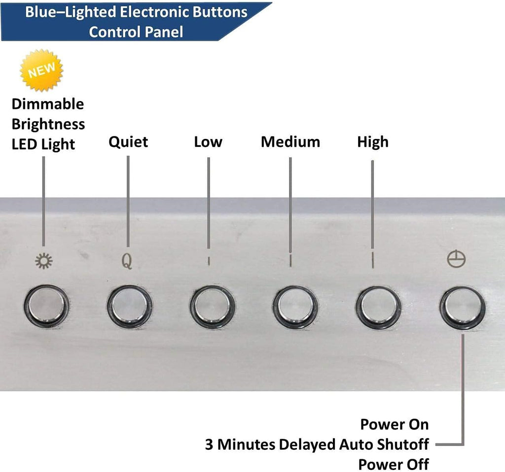 Stainless Steel Under Cabinet Range Hood with LED Lights O7054