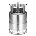 Windproof Stainless Steel Detachable Wood Stove G4484