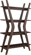 4-Tier Bookcase Dark Walnut Brown Z830