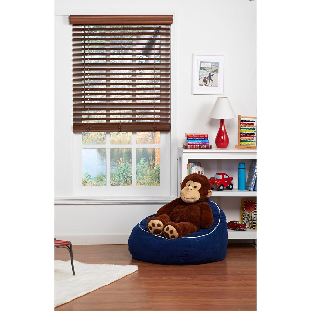 Dark Oak Cordless Faux Wood Blind K802963