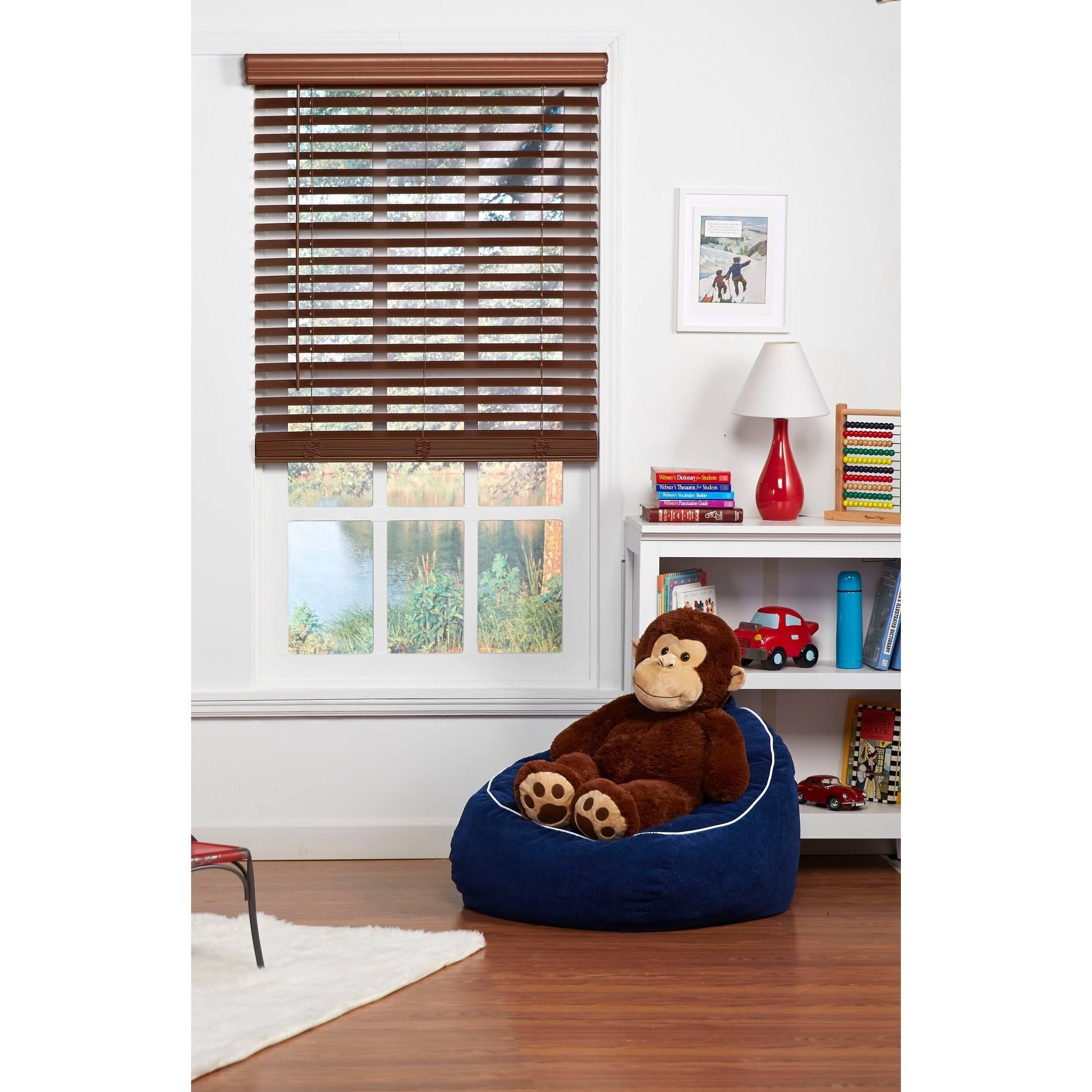 Dark Oak Cordless Faux Wood Blind K802963