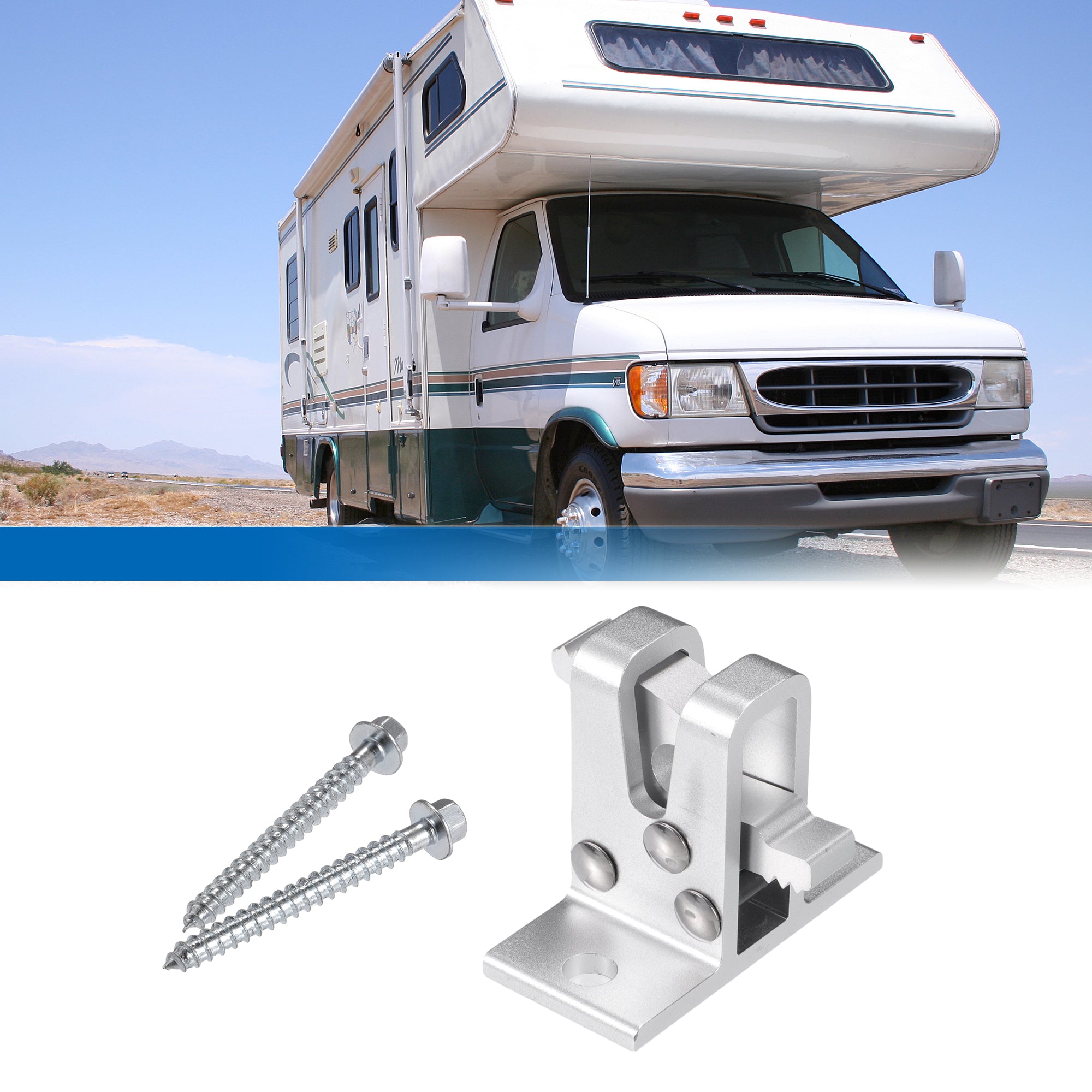 Silver Tone Universal Awning Bracket Base B7209