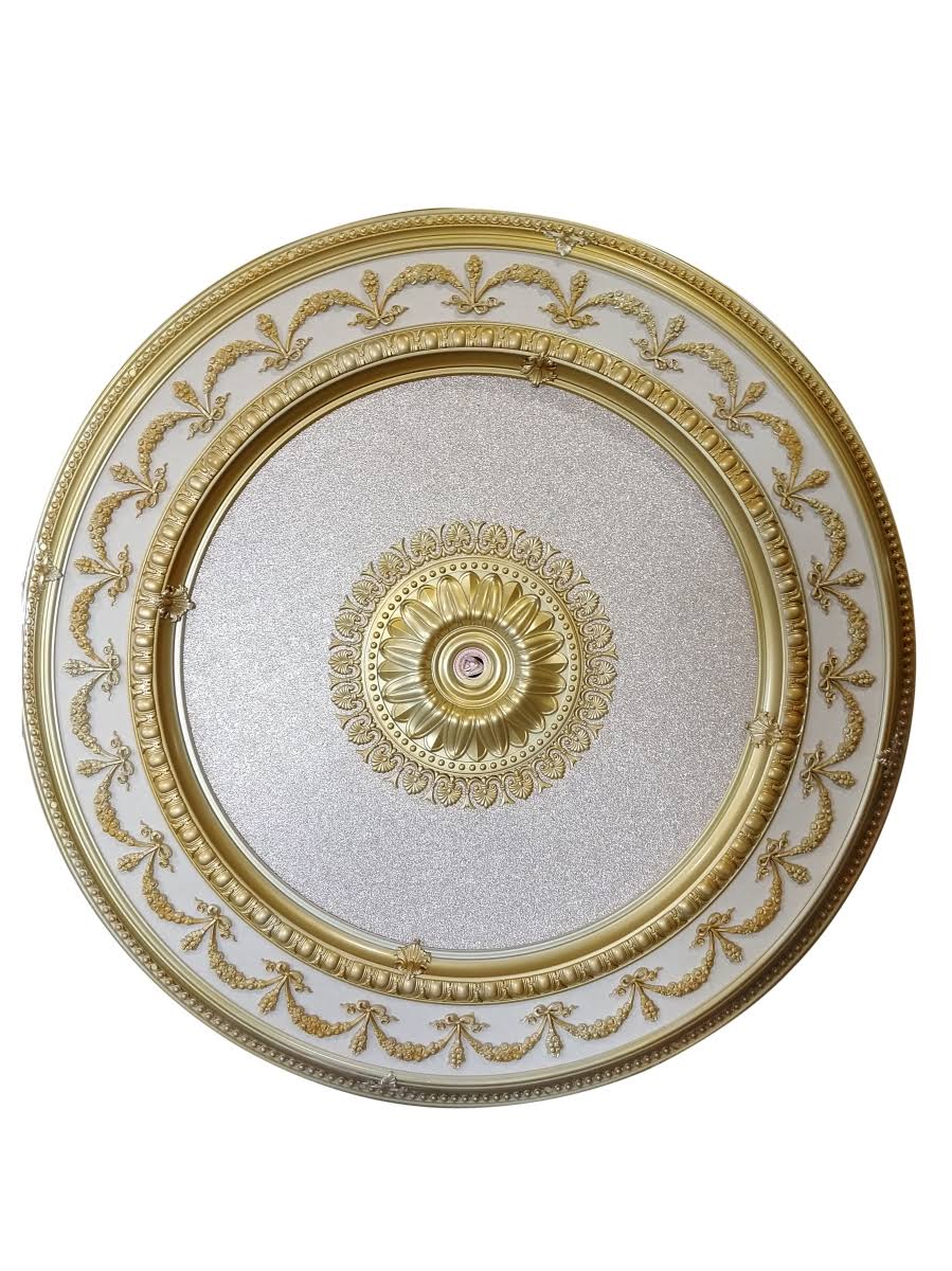 Fiberglass Round Ceiling Medallion Rose Gold L632