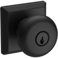 Satin Black Round Single Cylinder Keyed Entry Door Knob P511