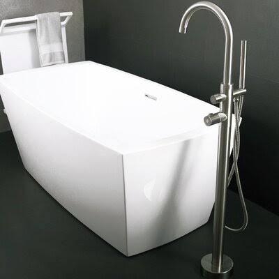 Single Handle Floor Mounted Tub Filler Trim with Hand Shower Q6155