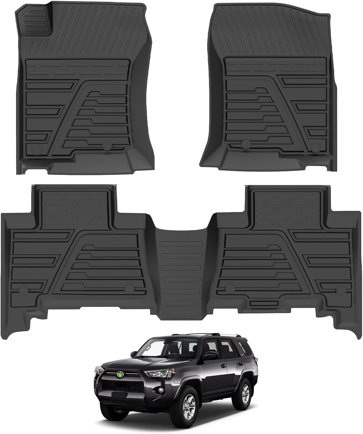 Custom Fit All-Weather TPE Floor Mat Liners Front & Rear Row Full Set S276271