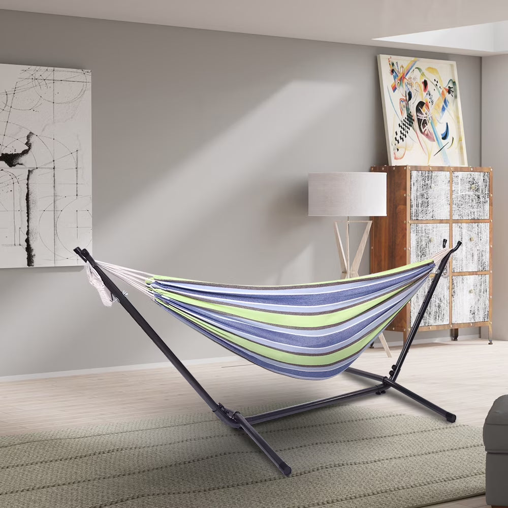 Double Hammock with Steel Stand and Carrying Case Q2031