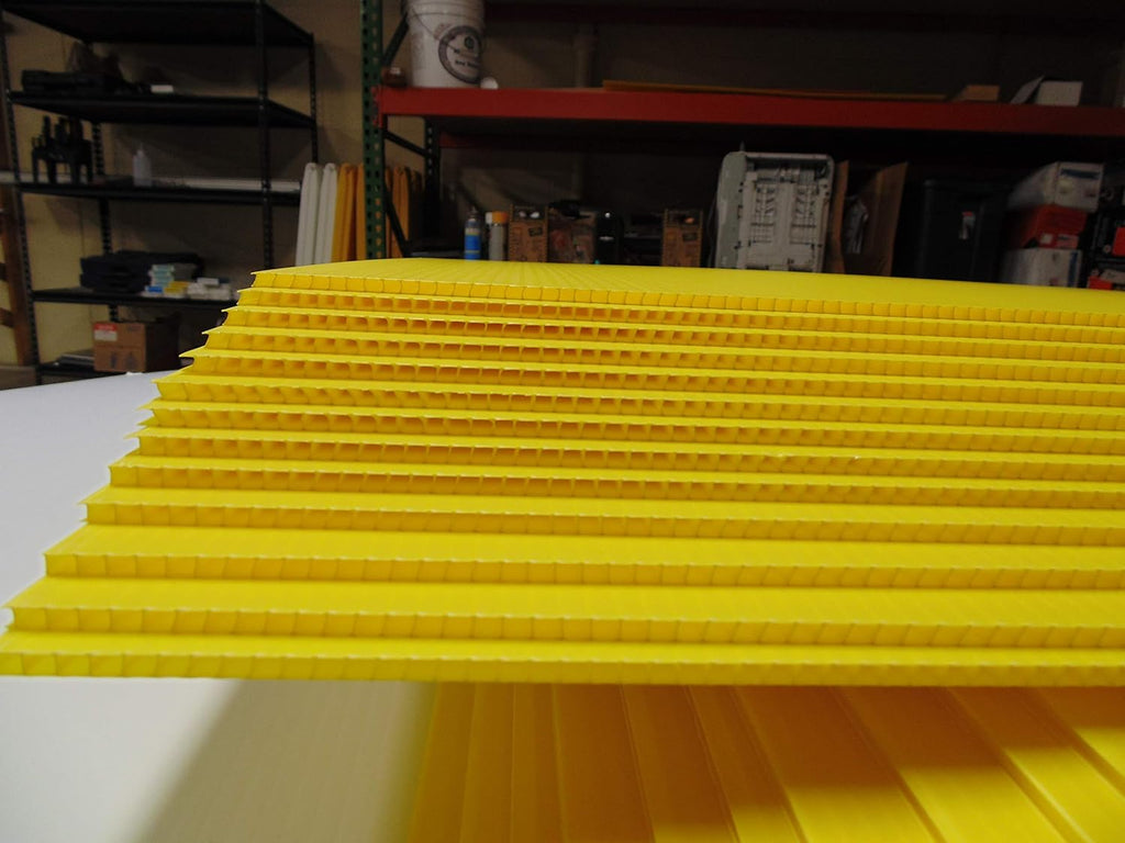 Yellow Signs 18''x24'' x 4 MM & 20 Stake Double H 10''x30'' x 9 Gauge Wire Stake Pack of 2 H87724