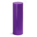 Purple Unscented Paraffin Pillar Candle Set of 24 V83145