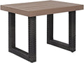 Brown Outdoor Wicker Side Table L2593