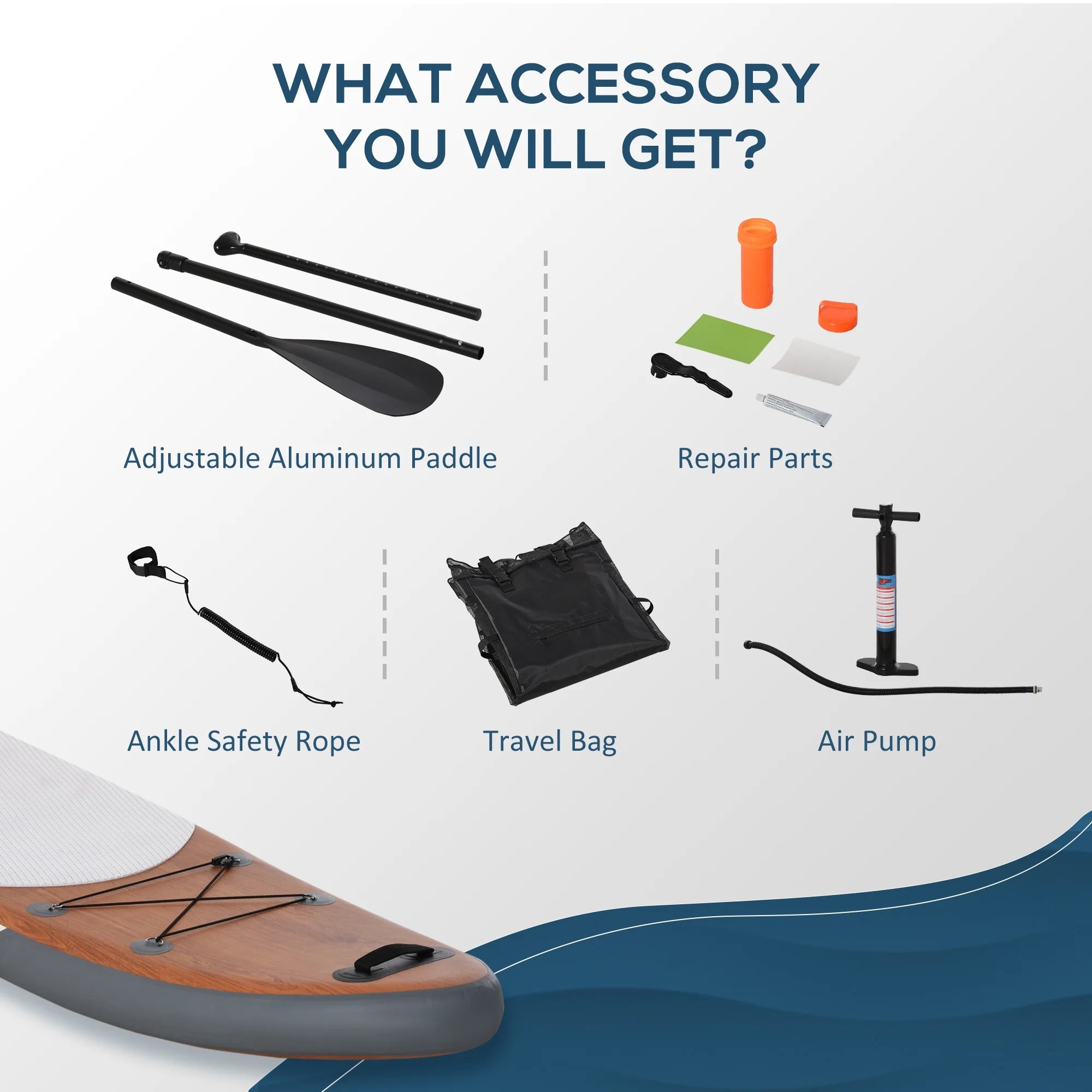 11 Ft. Inflatable Stand Up Paddle Board with Accessories H9089