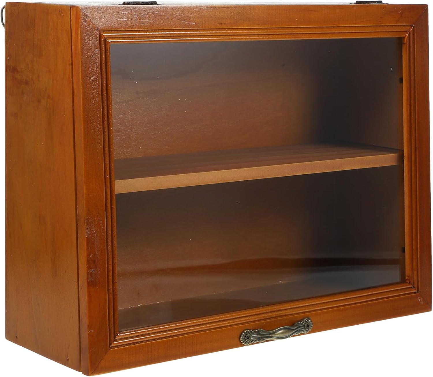 Wooden Shadow Box Display Cabinet with Shelves J686946