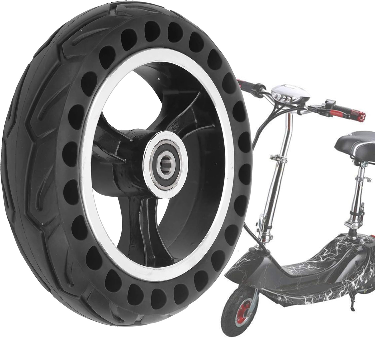 200x50 Solid Rubber Wheel with 8-inch Hub, Pack of 2 O720