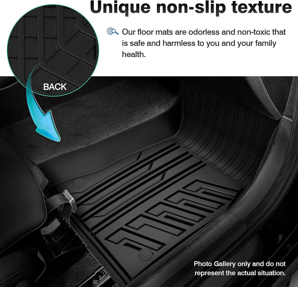 Custom Fit All-Weather TPE Floor Mat Liners Front & Rear Row Full Set S276271
