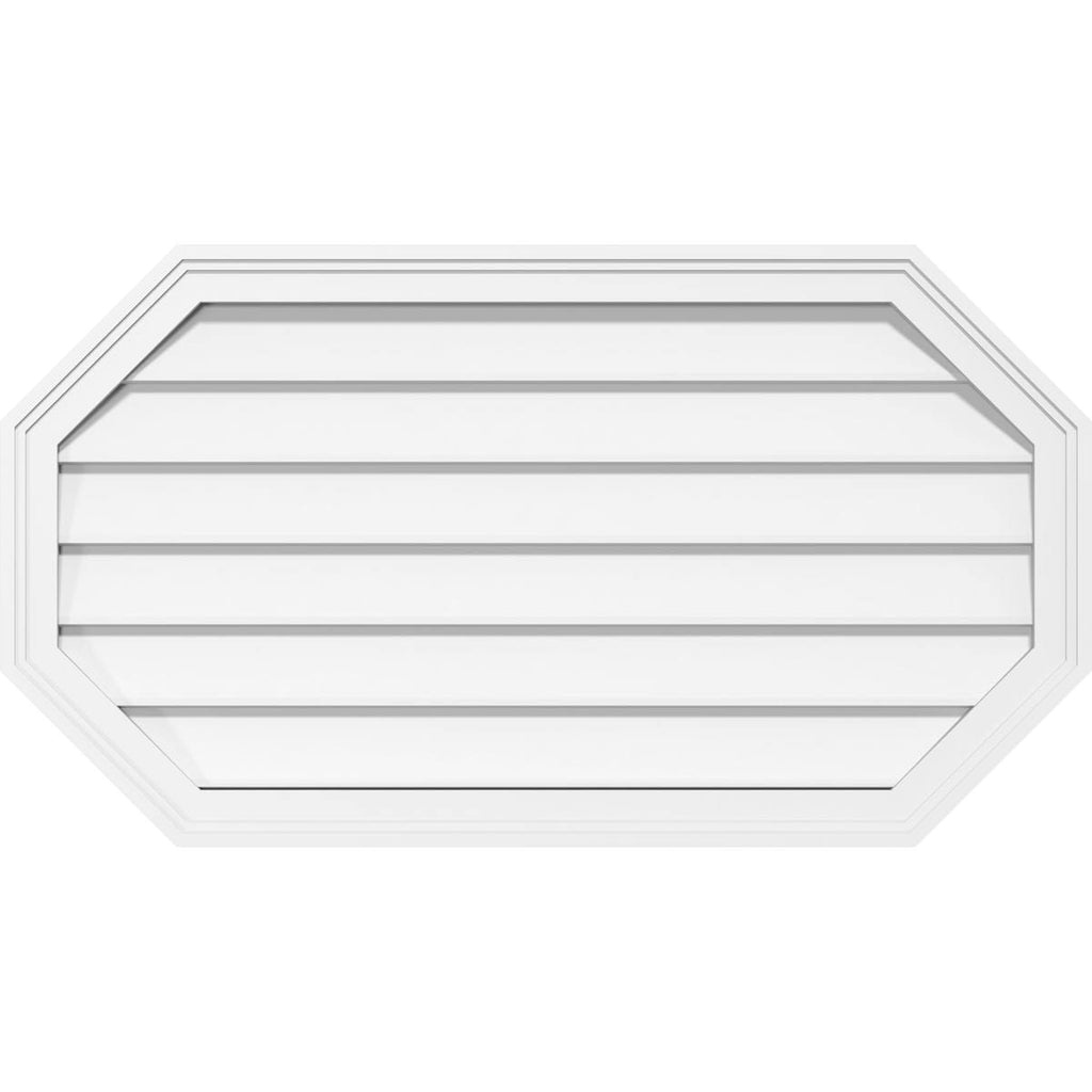 Horizontal Elongated Octagon PVC Gable Vent Y134