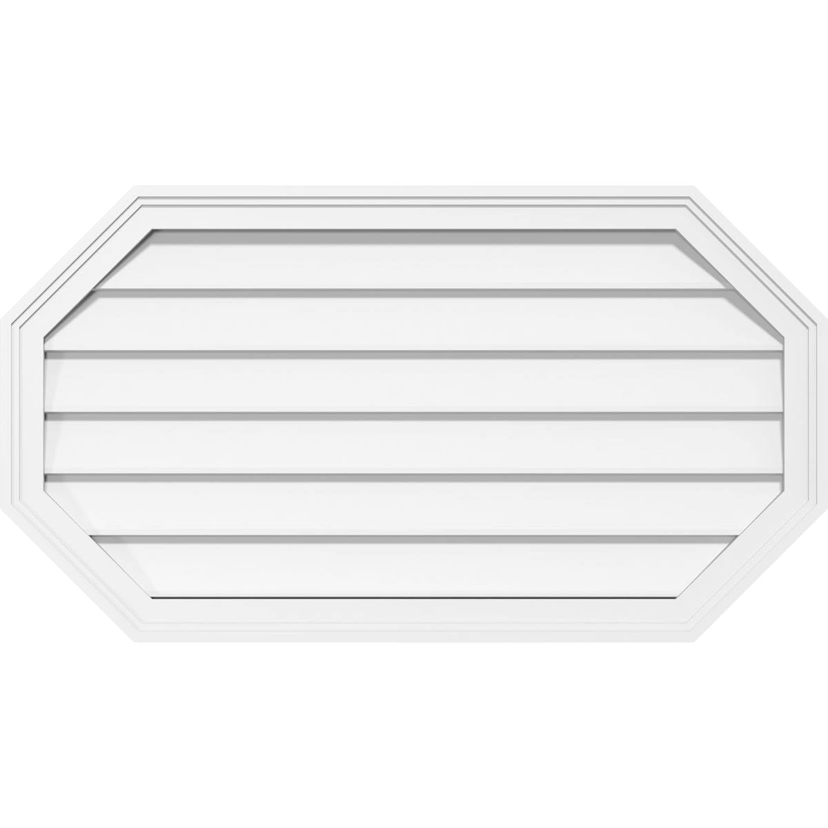 Horizontal Elongated Octagon PVC Gable Vent Y134