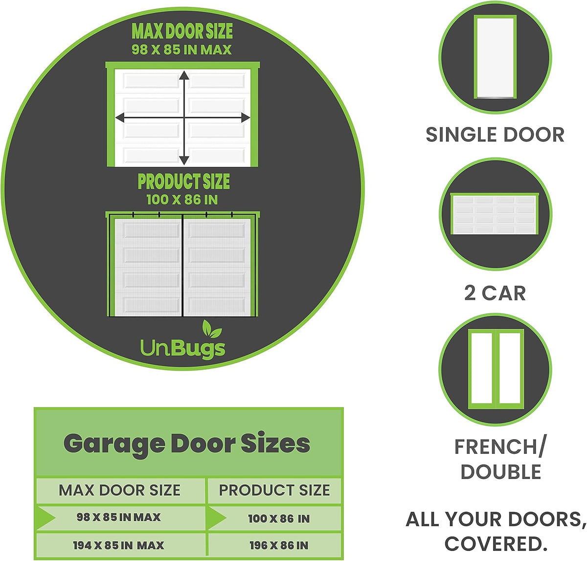 Fiberglass Mesh Magnetic Screen Door Pack of 2 N36595