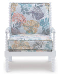 White Spindle Wood Frame Chair M1071