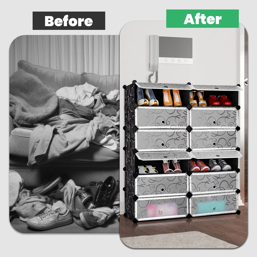 12 Cubic 6-Tier Shoe Rack Shelf Cabinet Storage Closet Organizer S855