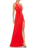 One Shoulder Ruched Evening Dress B845819
