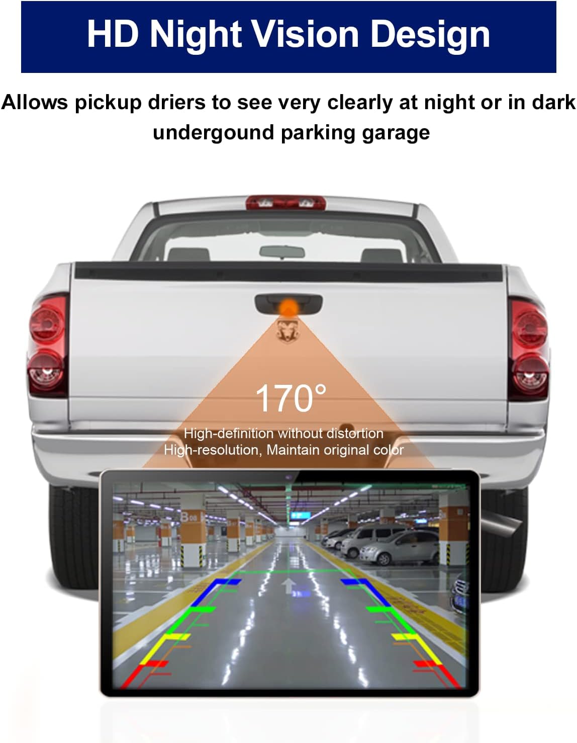 Tailgate Handle Backup Rear View Camera for Dodge Ram 2002-2008, Pack of 2 M3874
