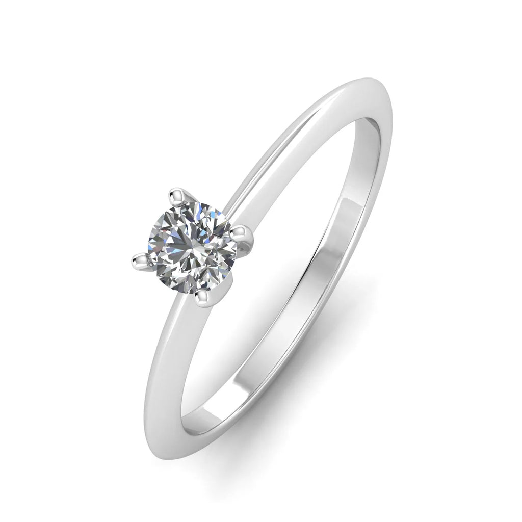 14k White Gold Diamond Solitaire Engagement Ring U594452
