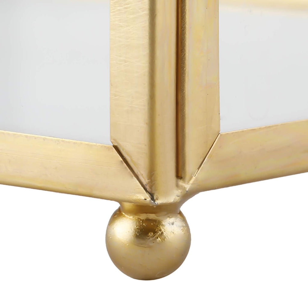 Gold Clear Rectangle Glass Card Box A9476