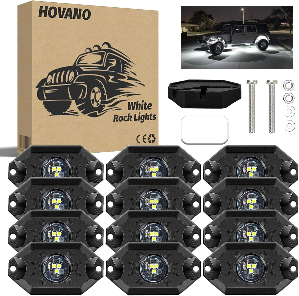White 12Pods Waterproof LED Underglow Light U77237