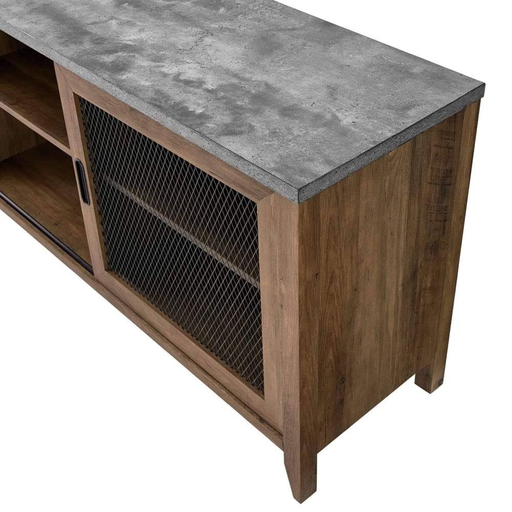 Industrial Sliding Mesh Door TV Console O968