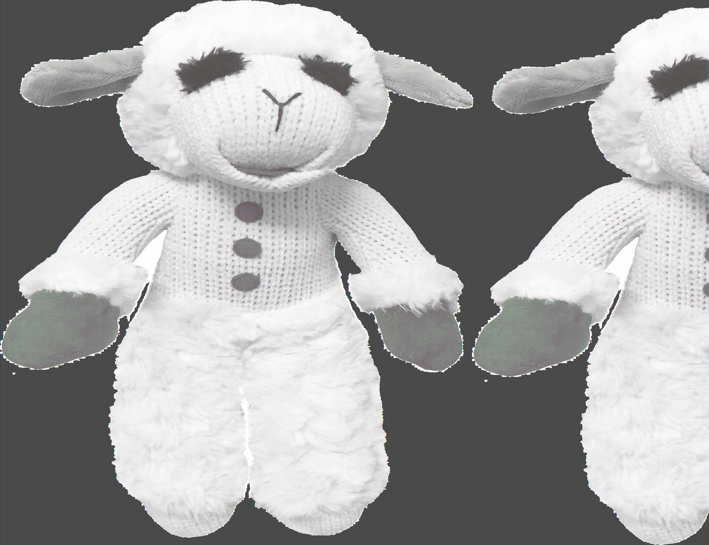 Pack of 2 13" Plush Dog Toy with Squeaker S40263