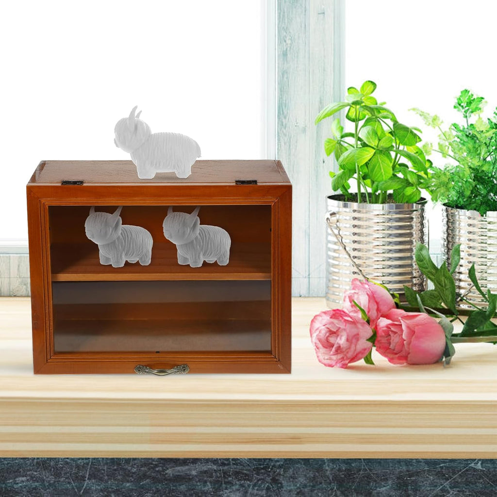 Wooden Shadow Box Display Cabinet with Shelves J686946