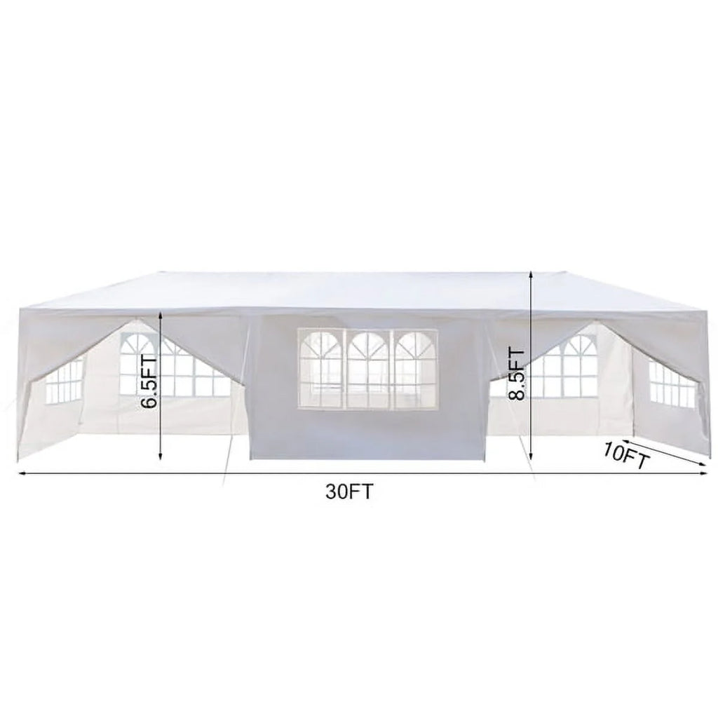 10'x30' Outdoor Canopy Tent with 8 Removable Sidewalls Q502