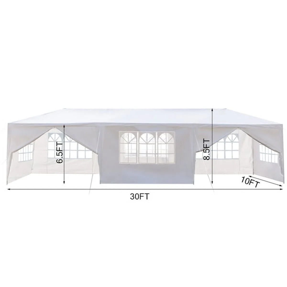 10'x30' Outdoor Canopy Tent with 8 Removable Sidewalls Q502