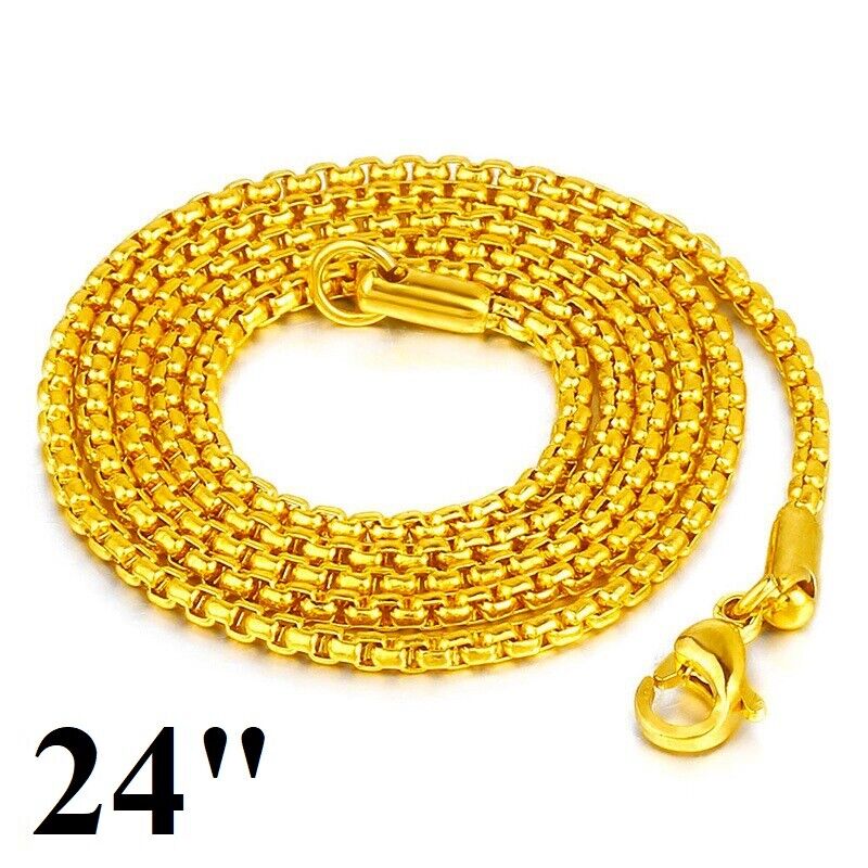 18k Gold Plated Dragon Link Chain 24" Pendant Necklace Y927554